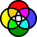 four overlapping circles, representing plurality, in color